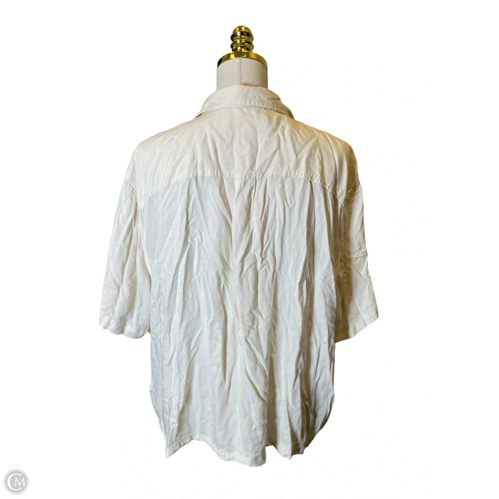 Top Short Sleeve By Urban Outfitters In Brown & Cream, Size: L