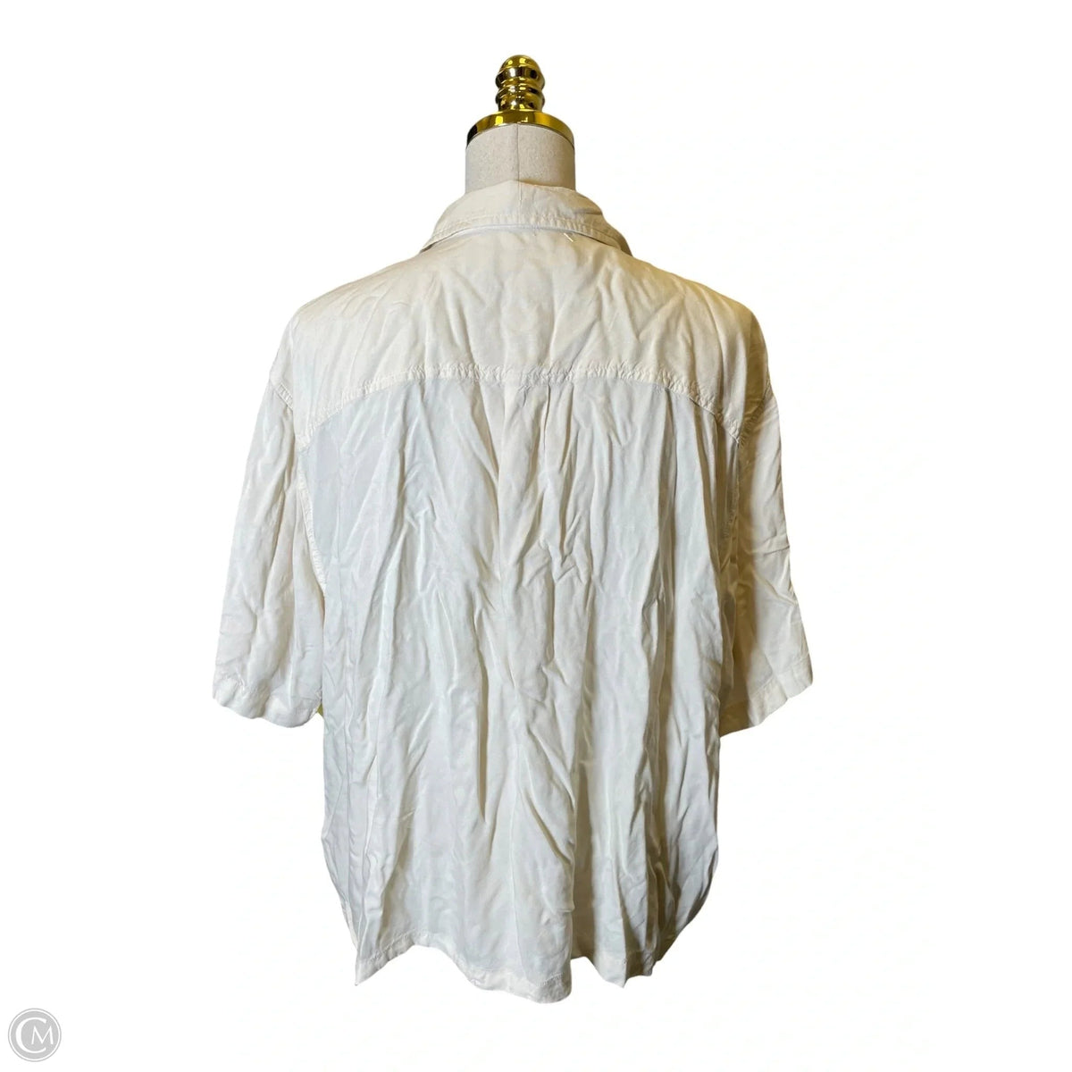 Top Short Sleeve By Urban Outfitters In Brown & Cream, Size: L