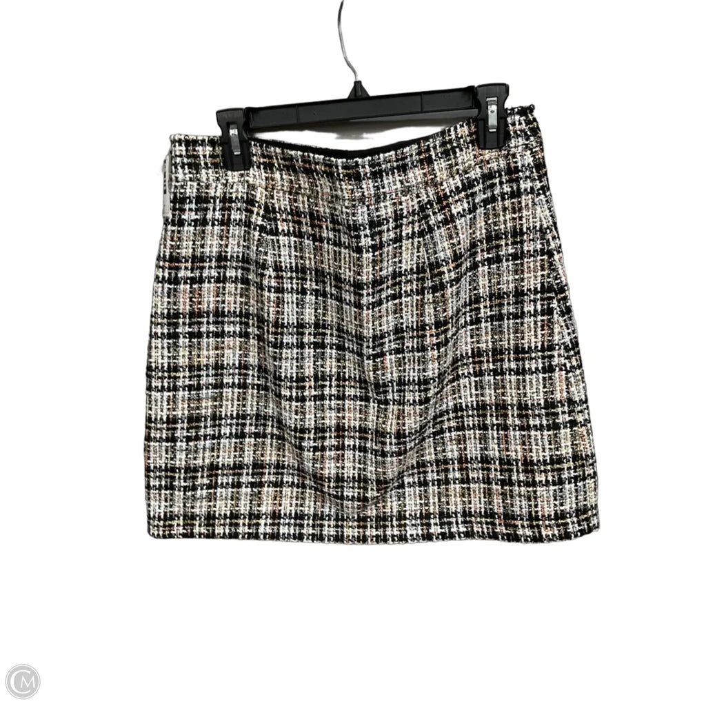 Skirt Mini & Short By Loft In Plaid Pattern, Size: 8