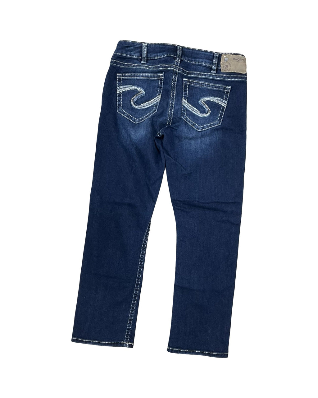 Jeans Cropped By Silver In Blue Denim, Size:10
