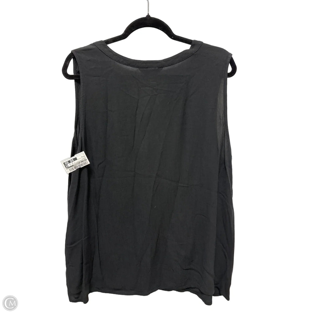 Top Sleeveless By Croft And Barrow In Black, Size: L