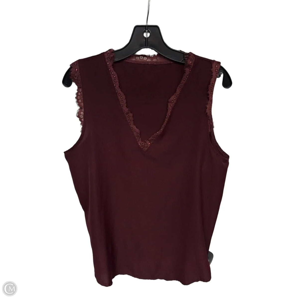 Top Sleeveless By Clothes Mentor In Maroon, Size: L