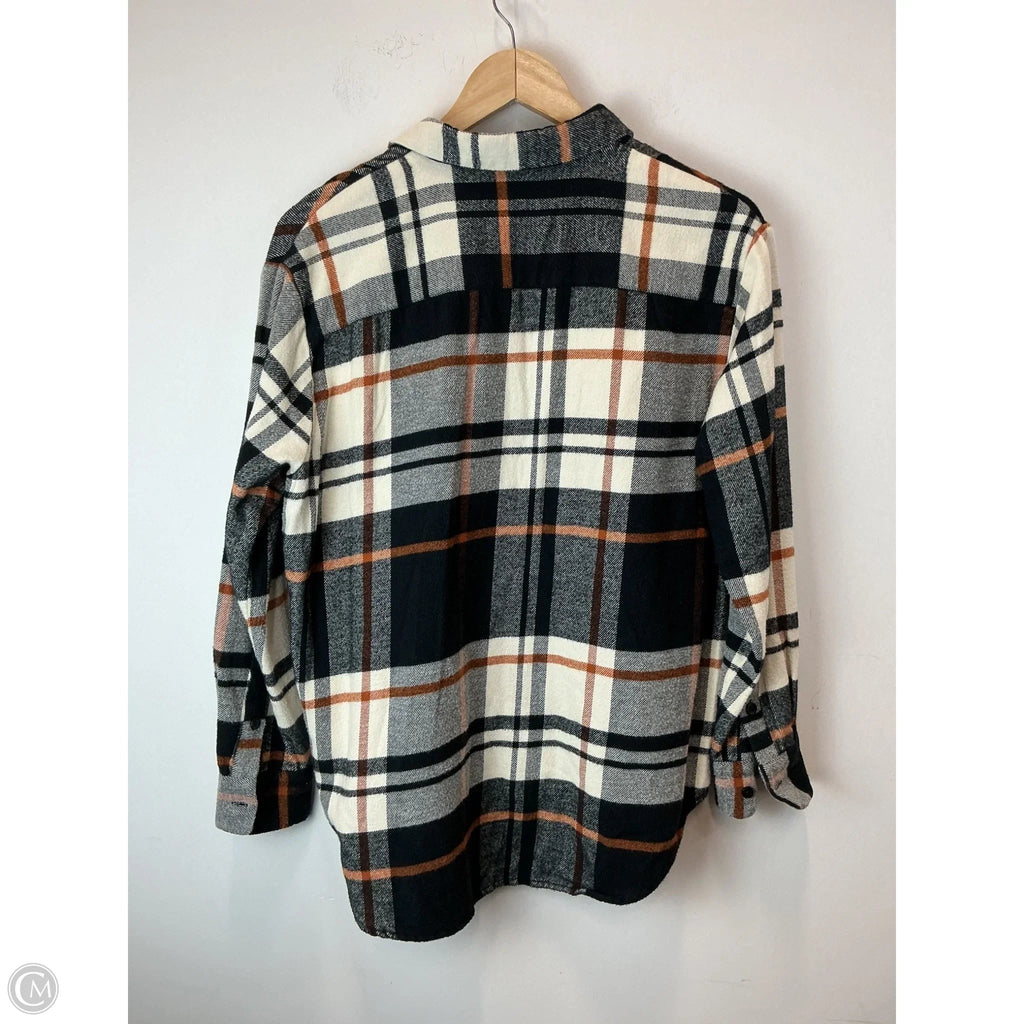 Jacket Shirt By Madewell In Plaid Pattern, Size: M