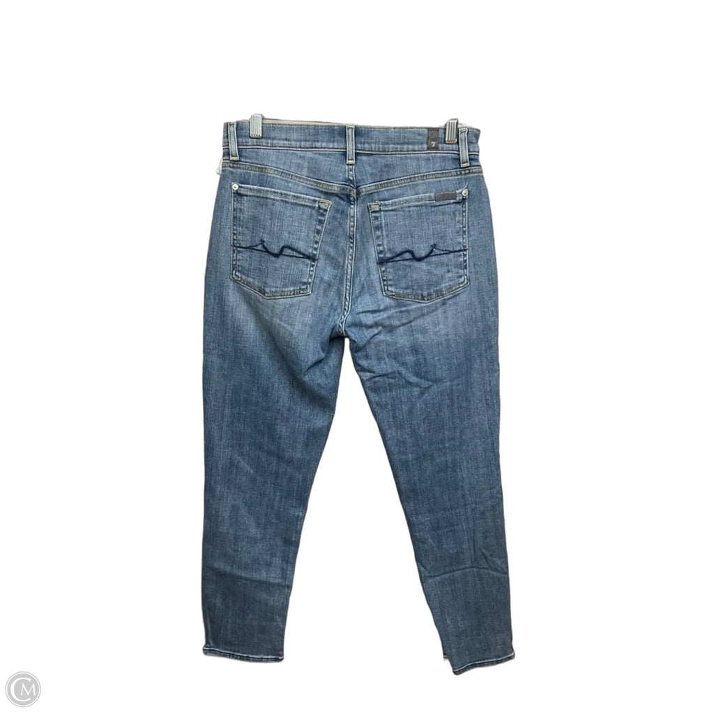 Jeans Straight By 7 For All Mankind In Blue Denim, Size: 4