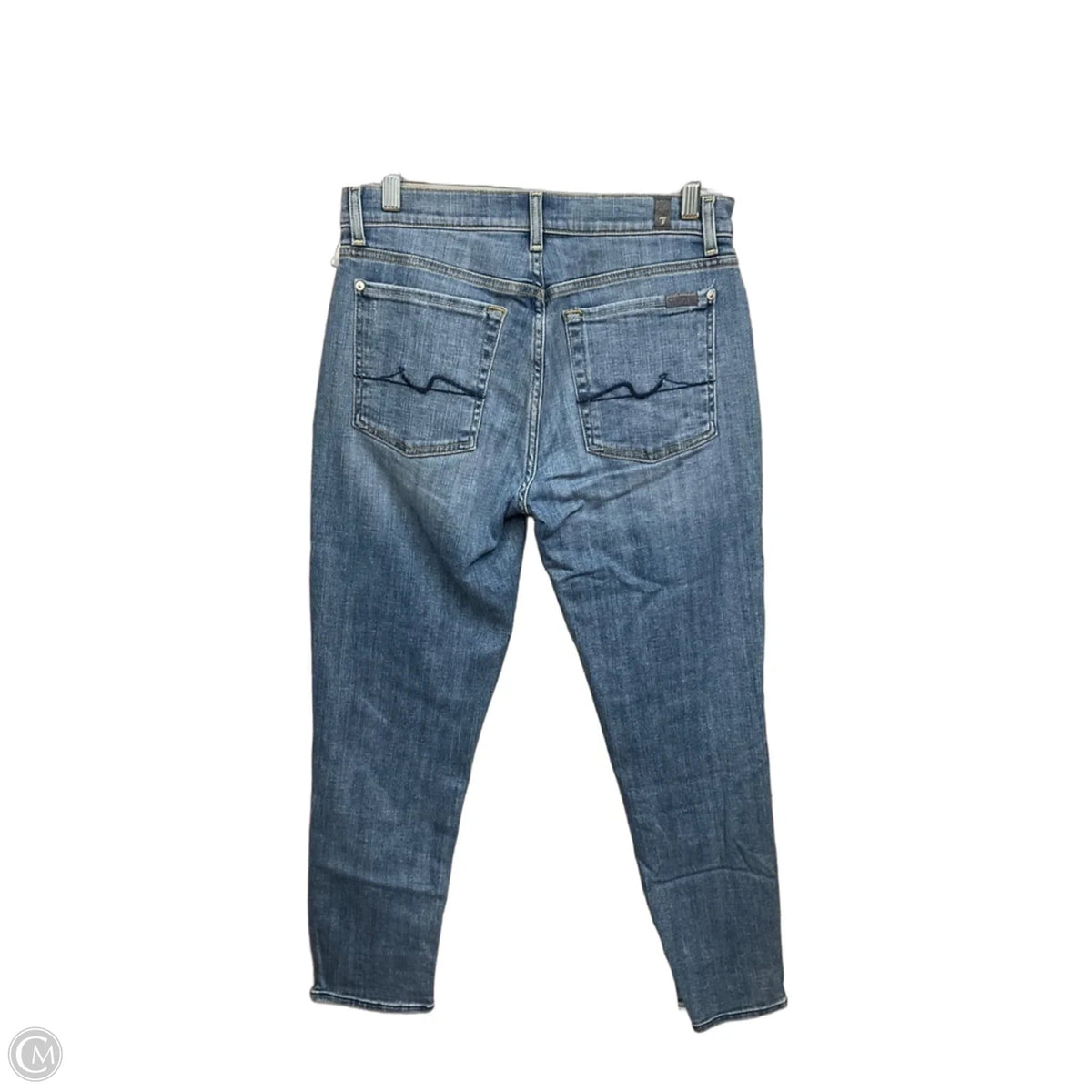 Jeans Straight By 7 For All Mankind In Blue Denim, Size: 4
