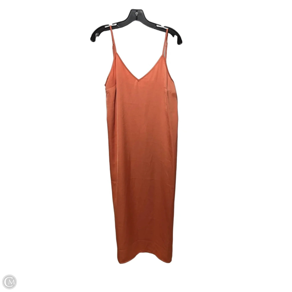 Slip Dress Casual Maxi By A New Day In Orange, Size: M