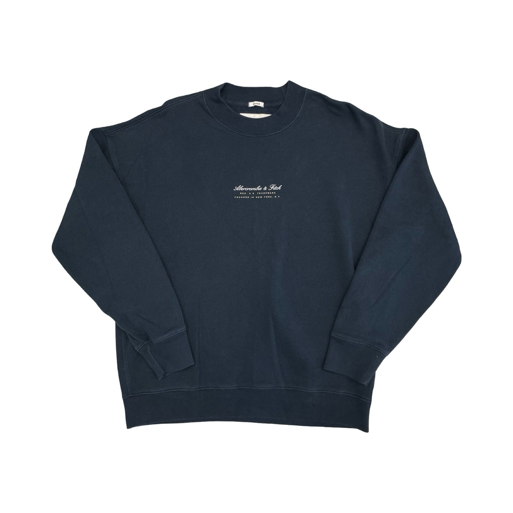 Sweatshirt Crewneck By Abercrombie And Fitch In Navy, Size:L