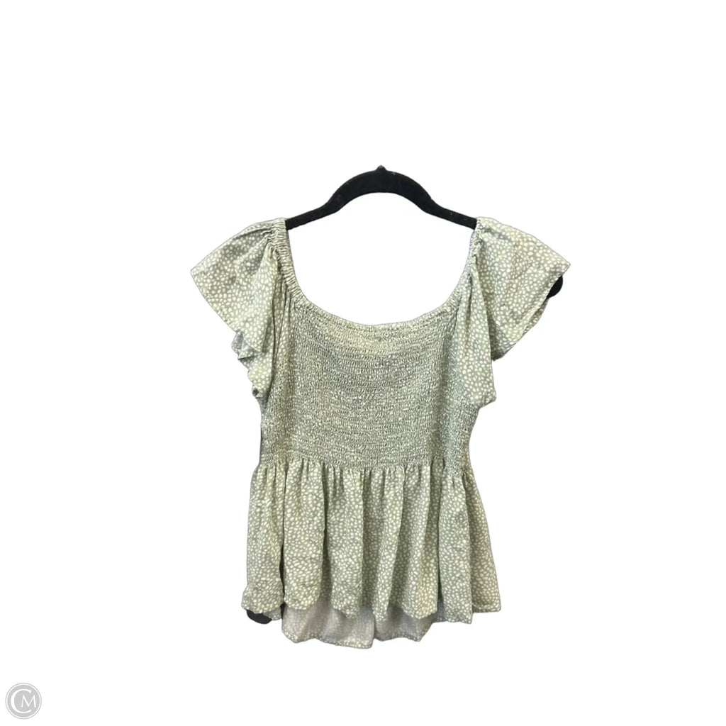 Top Short Sleeve By Japna In Green, Size: M