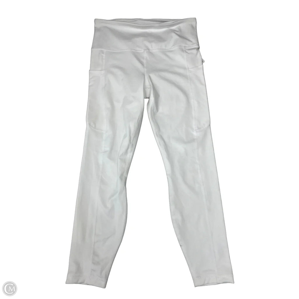 Athletic Leggings By Yogalicious In White, Size: L
