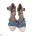 Sandals Heels Wedge By Toms In Blue & Tan, Size: 10