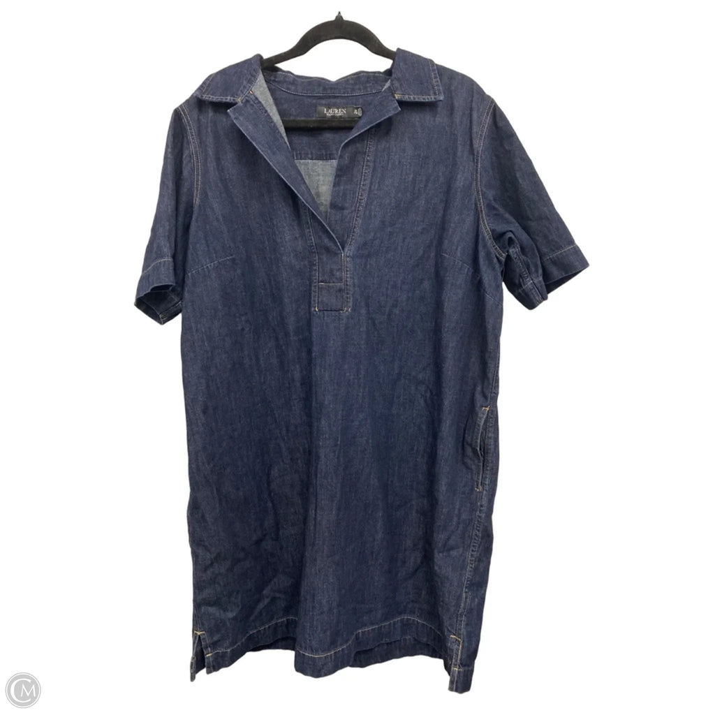 Dress Casual Short By Lauren By Ralph Lauren In Blue Denim, Size: 2x