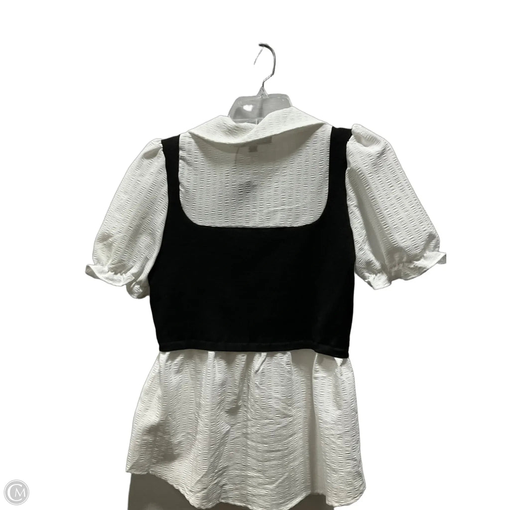 Top Short Sleeve By Alice Blue In Black & White, Size: S