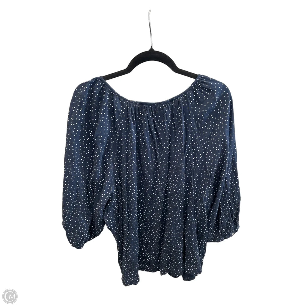 Top Long Sleeve By Lc Lauren Conrad In Blue, Size: 2x