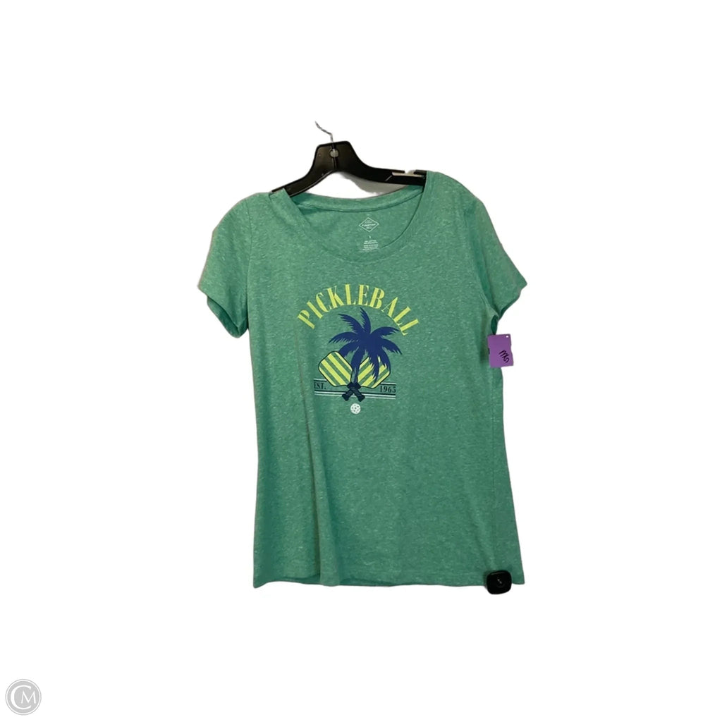 Top Short Sleeve Basic By St Johns Bay In Green, Size: S