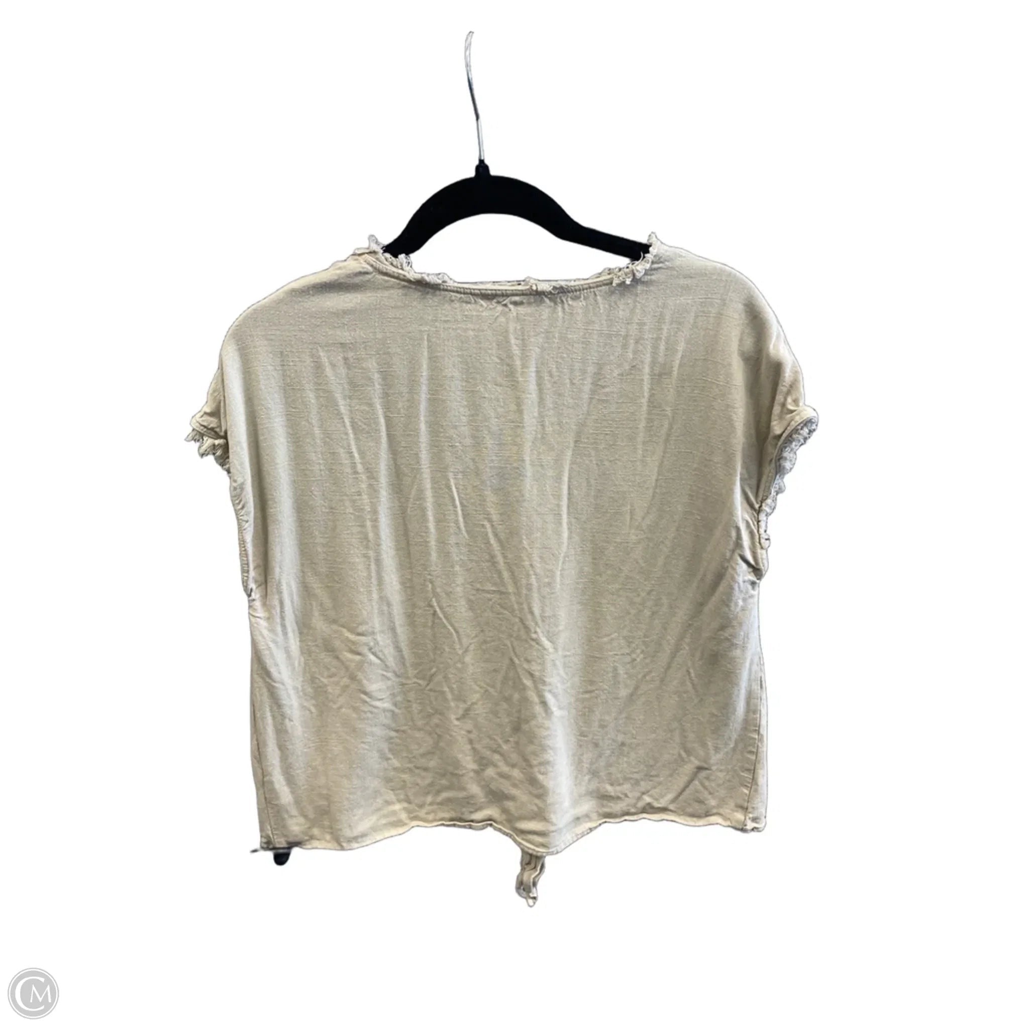 Top Short Sleeve By 89th And Madison In Beige, Size: M