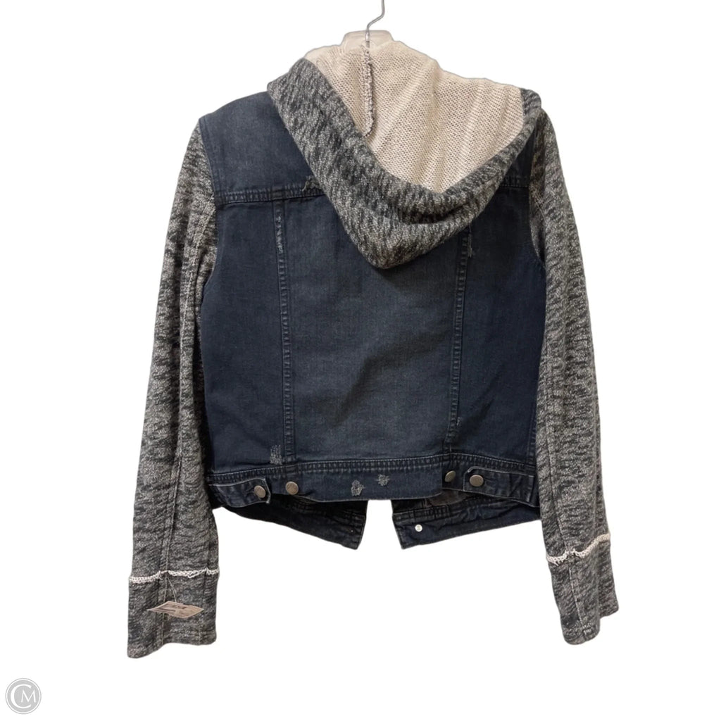 Jacket Denim By Free People In Black, Size: M