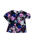 Top Ss By Liz Claiborne In Floral Print, Size:L