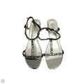 Sandals Heels Wedge By Clothes Mentor In Silver, Size: 11
