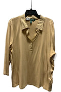 Top 3/4 Sleeve By Lauren By Ralph Lauren In Beige, Size: 3x