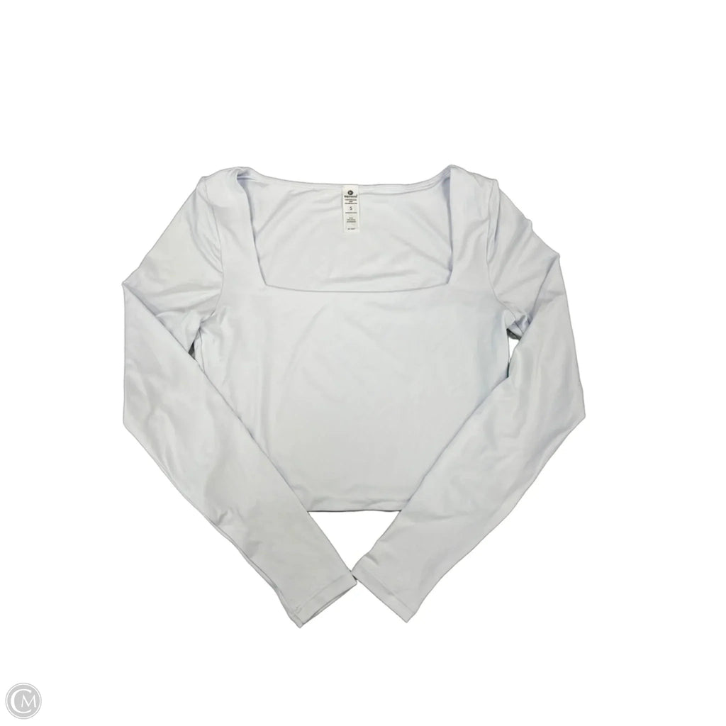 Athletic Top Long Sleeve Crewneck By 90 Degrees By Reflex In White, Size: S
