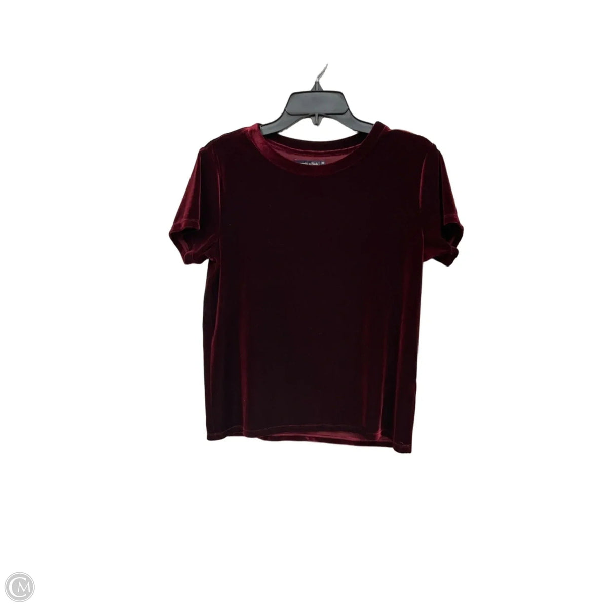 Top Short Sleeve By Abercrombie And Fitch In Maroon, Size: Xs