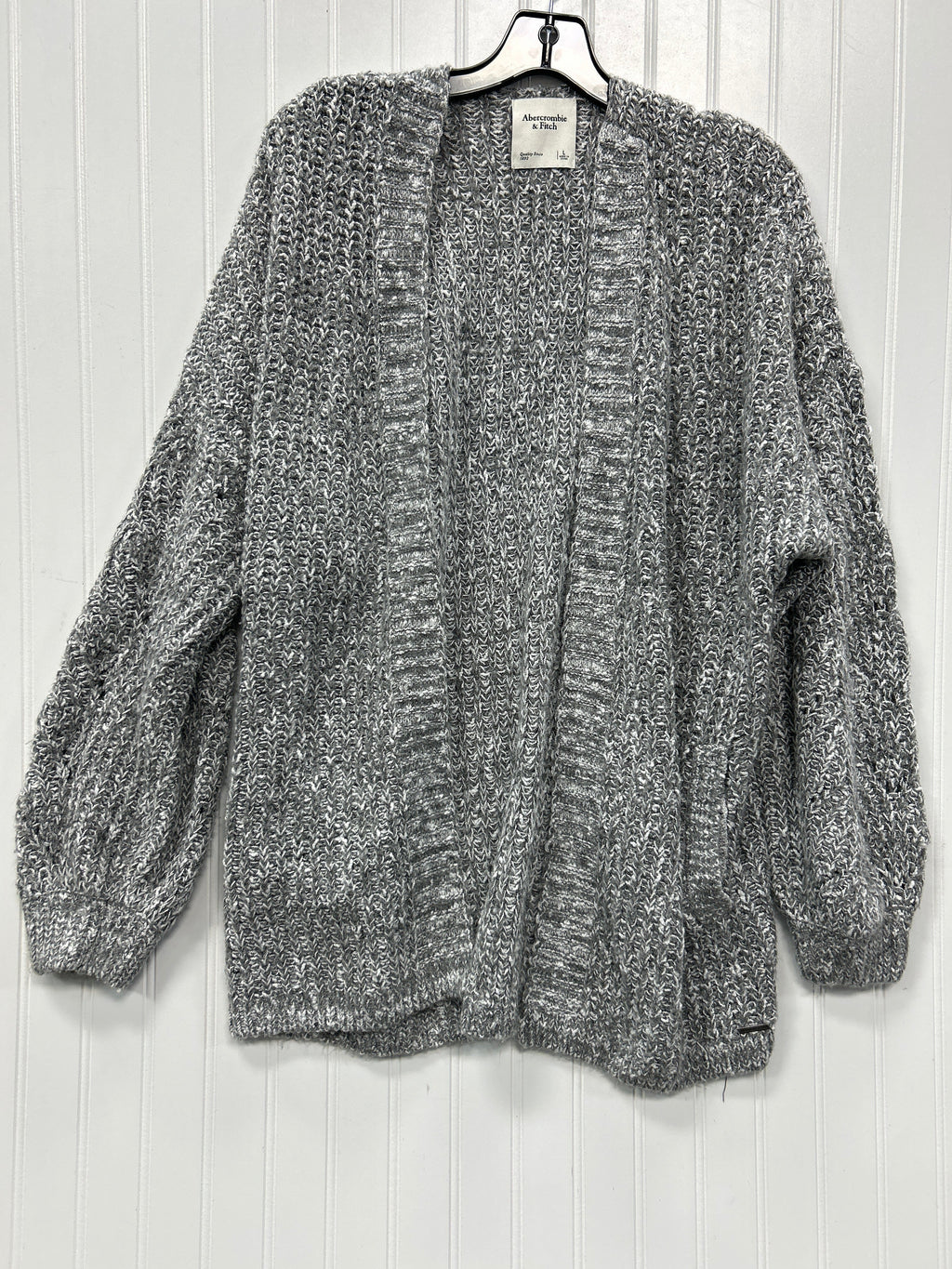 Sweater Cardigan By Abercrombie And Fitch In Grey, Size:L