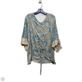 Top Long Sleeve By Cato In Blue & Tan, Size: 3x