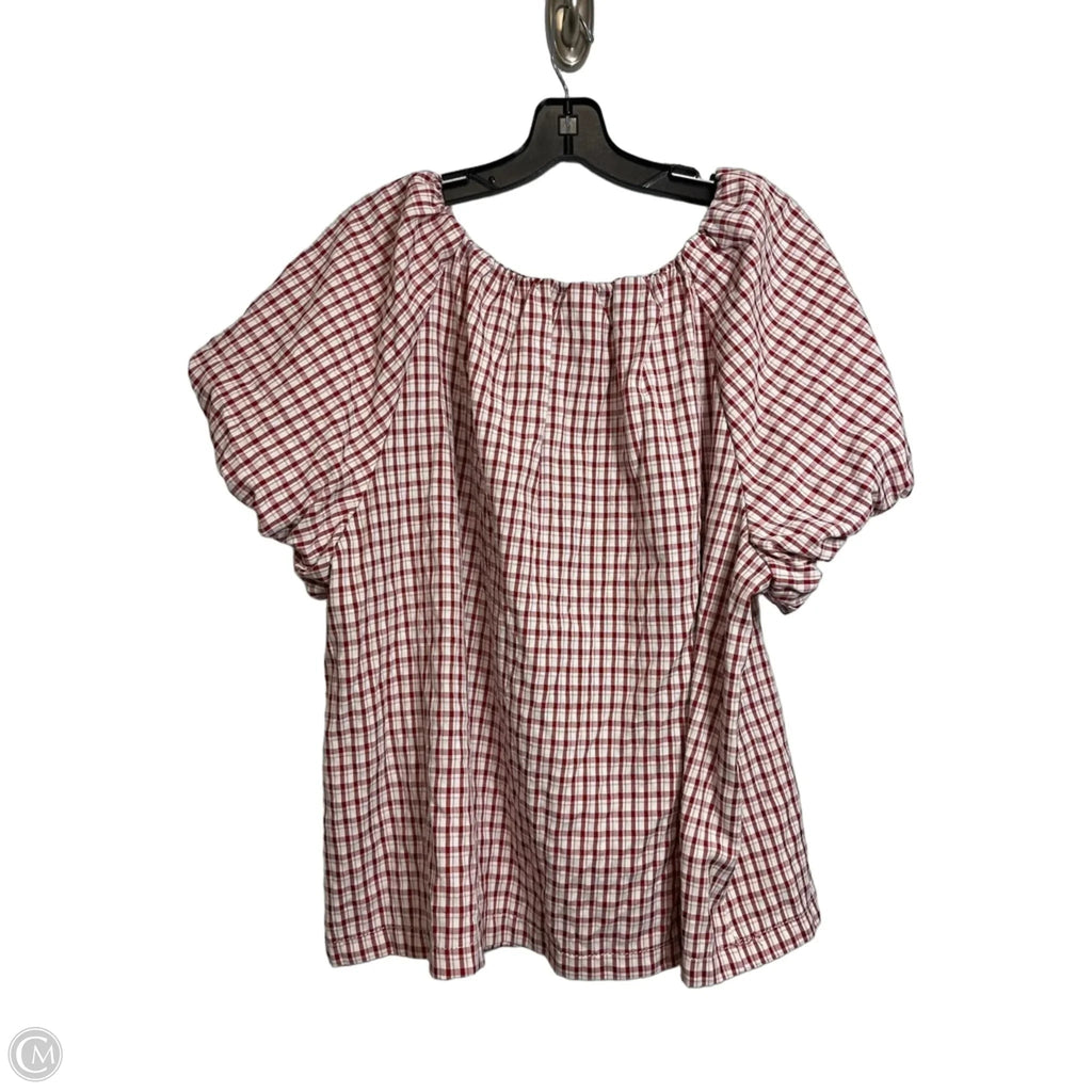 Top Short Sleeve By Max Studio In Red, Size: 2x