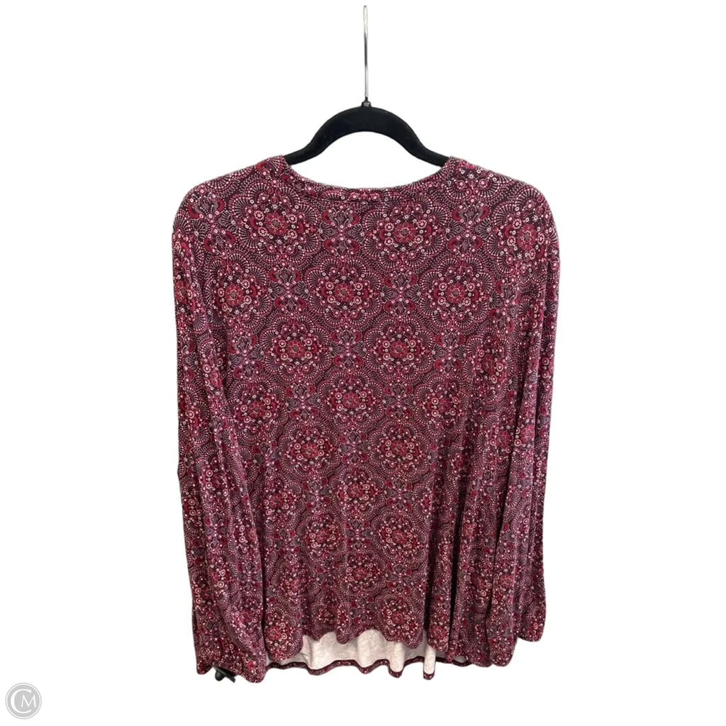 Top Long Sleeve By Croft And Barrow In Purple, Size: 2x
