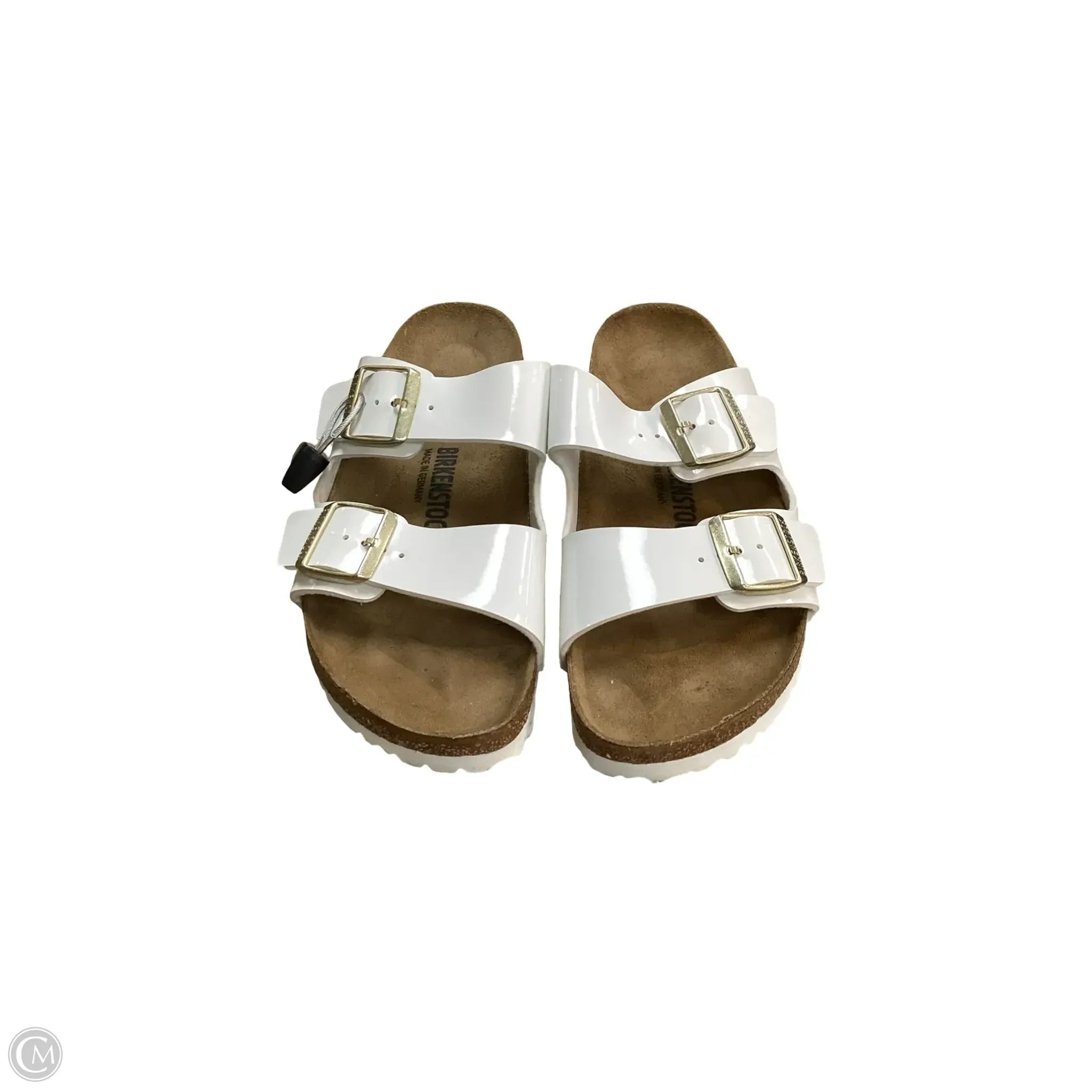 Sandals Flats By Birkenstock In White, Size: 10.5