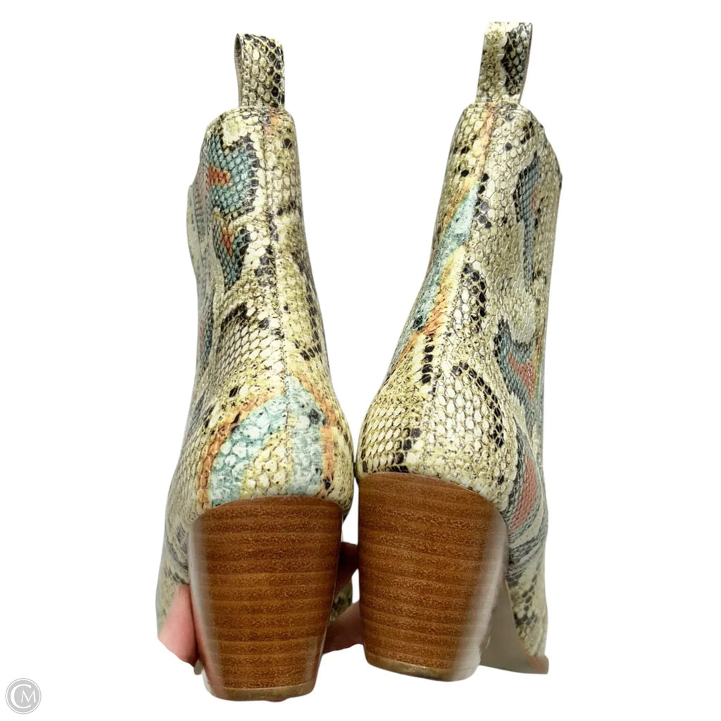 Boots Ankle Heels By Matisse In Snakeskin Print, Size: 8
