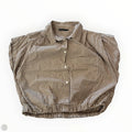 Top Short Sleeve By Zara In Brown & White, Size: M