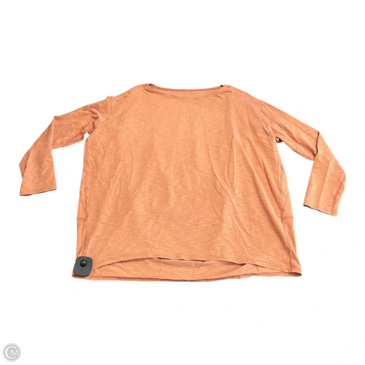 Athletic Top Long Sleeve Crewneck By Lululemon In Orange, Size: L