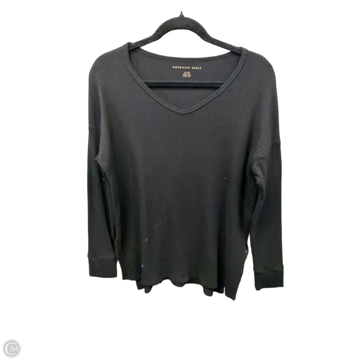 Top Long Sleeve By American Eagle In Black, Size: S