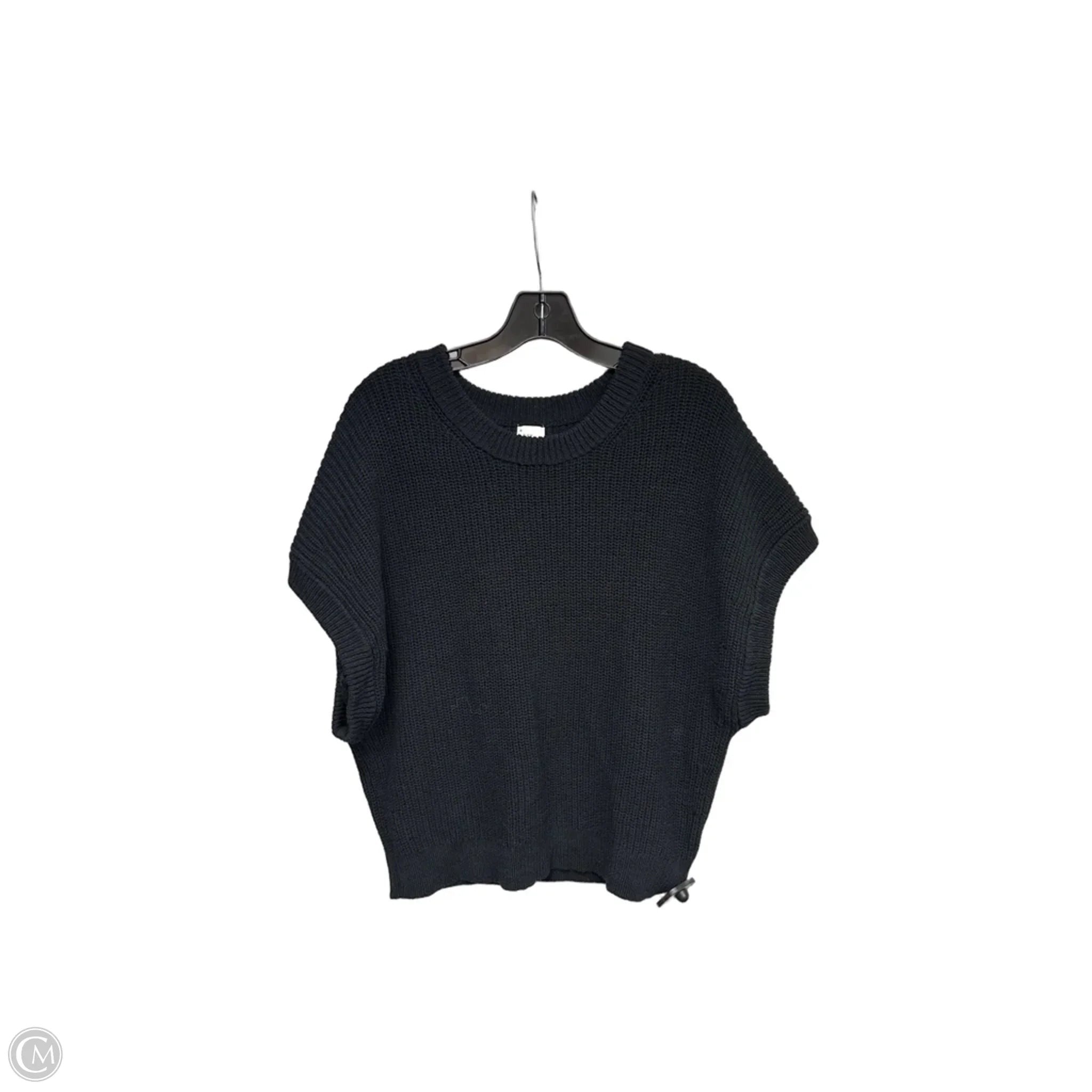 Sweater Short Sleeve By A New Day In Black, Size: Xl