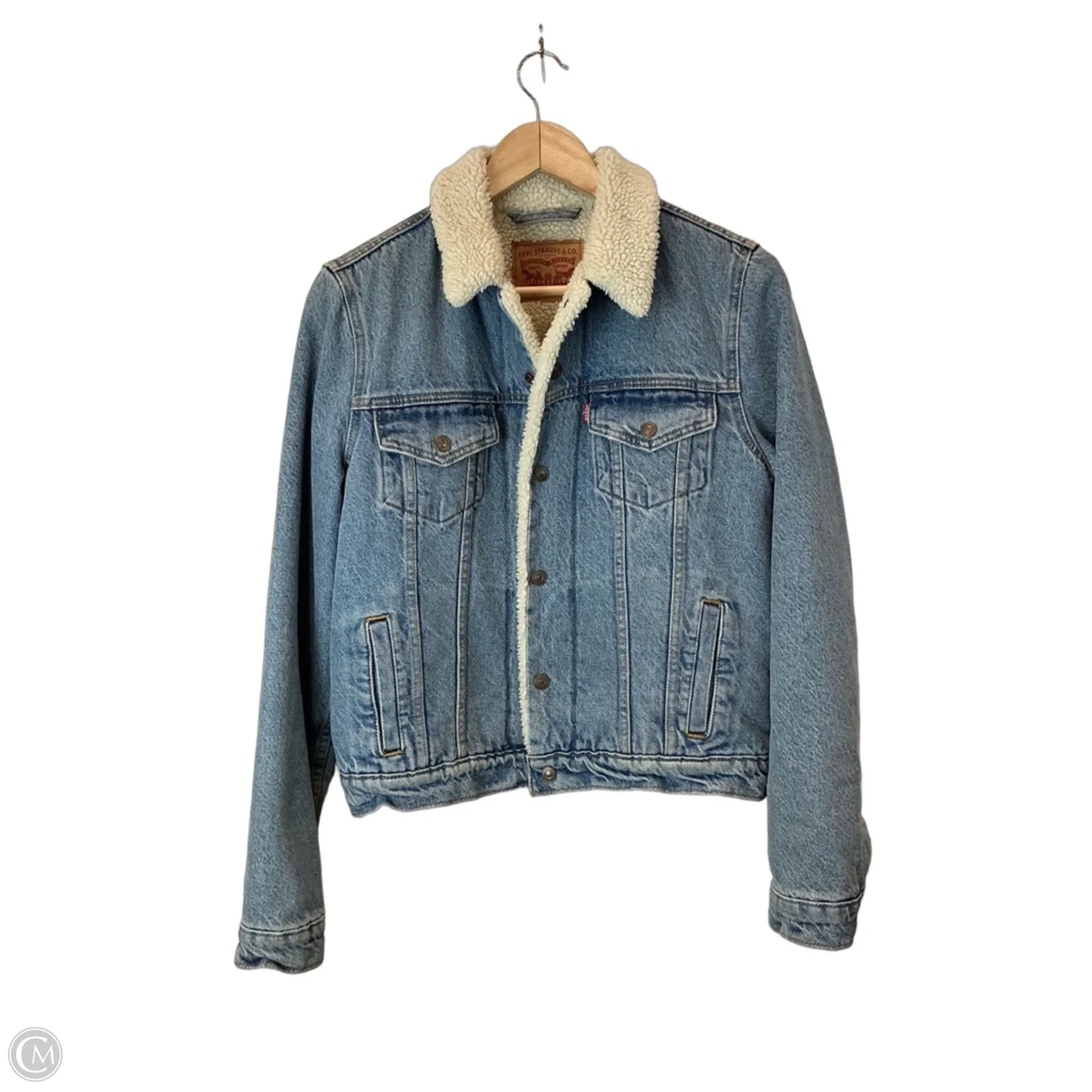 Jacket Denim By Levis In Blue Denim, Size: M