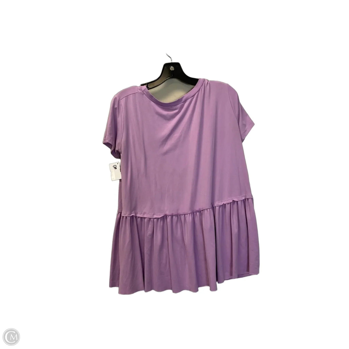 Top Short Sleeve Basic By Entro In Purple, Size: M