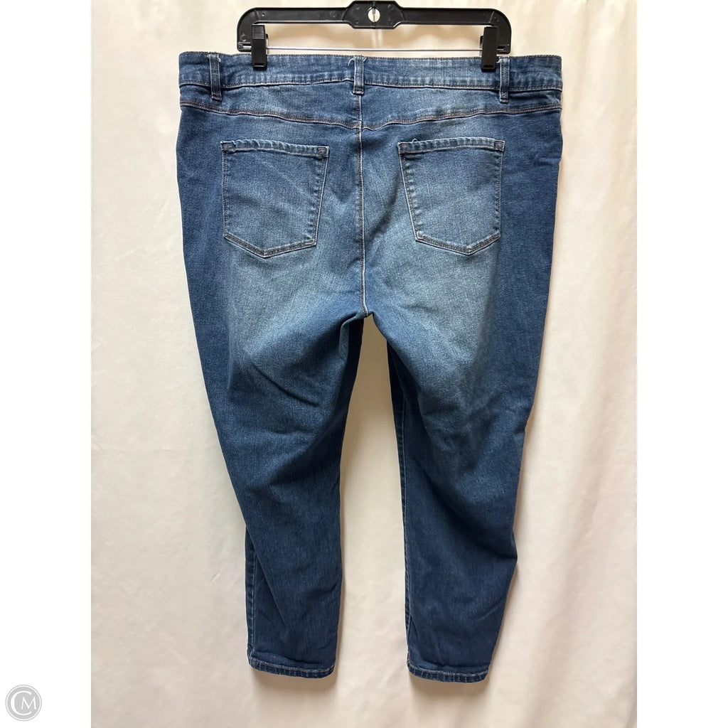 Jeans Skinny By D Jeans In Blue Denim, Size: 20