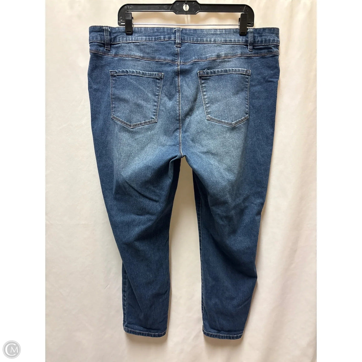 Jeans Skinny By D Jeans In Blue Denim, Size: 20