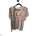 Top Short Sleeve By Rose And Olive In Cream & Red, Size: 3x