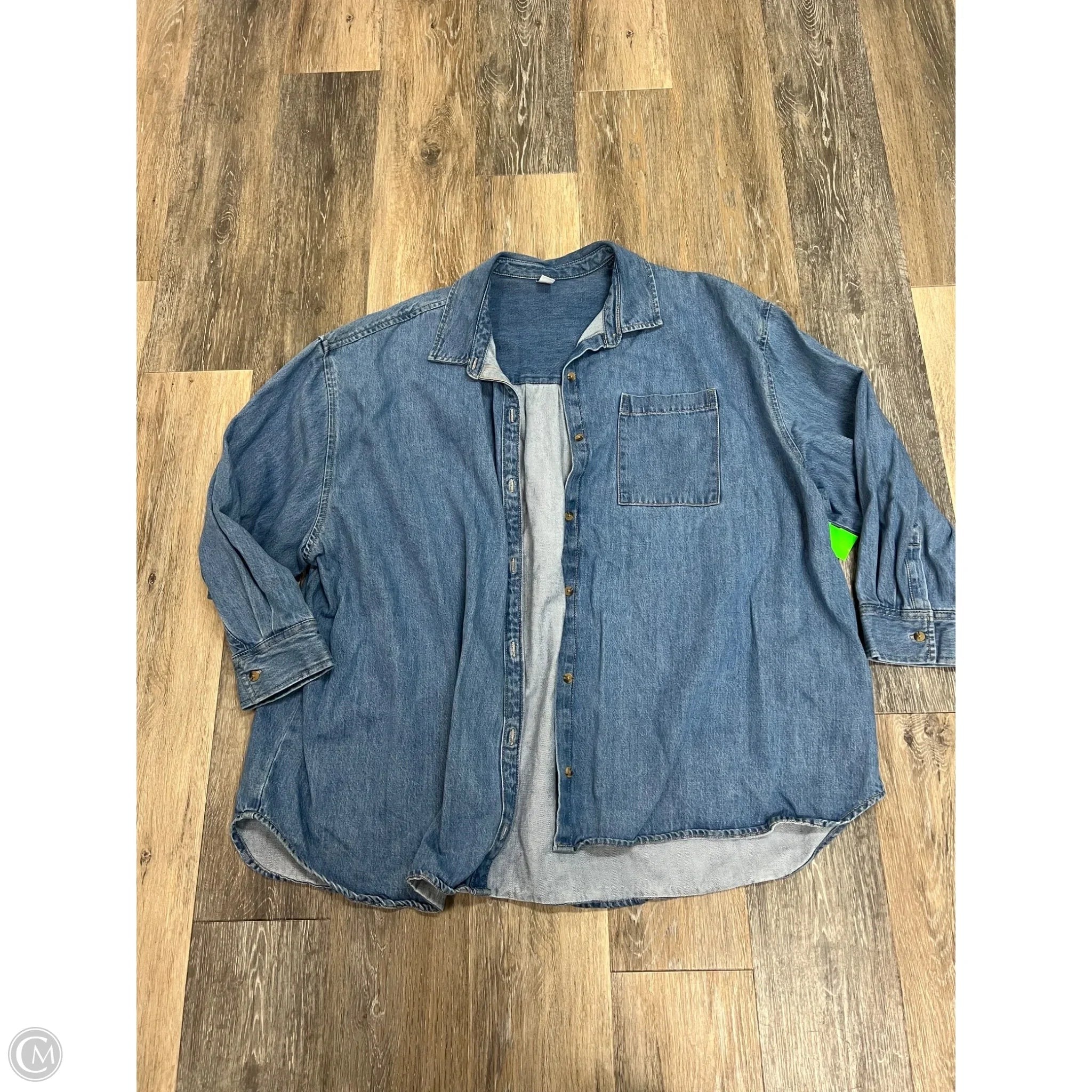 Jacket Shirt By Old Navy In Blue Denim, Size: 2x