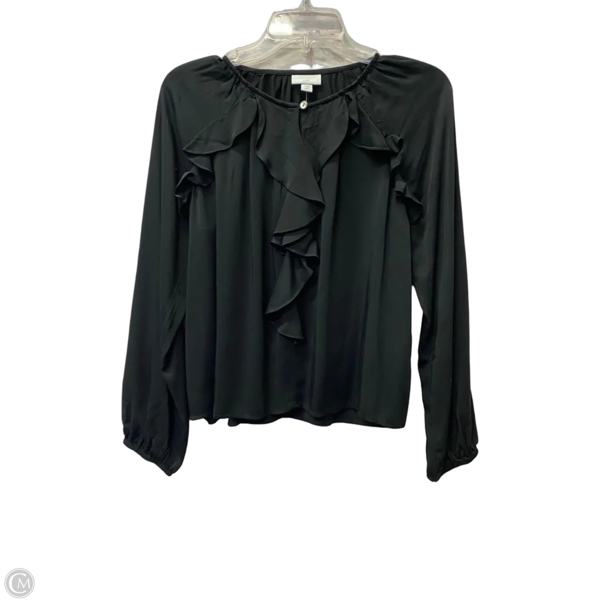Top Long Sleeve By J. Jill In Black, Size: S