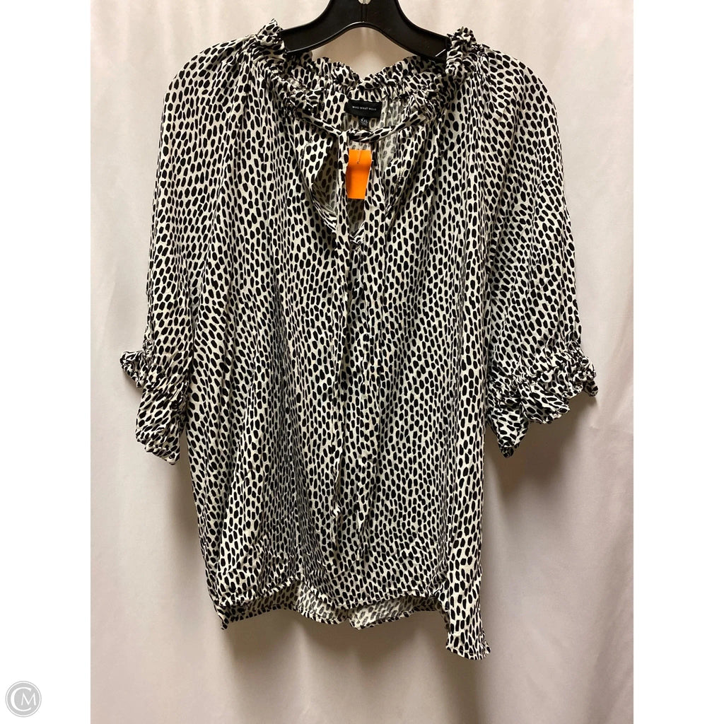 Top Short Sleeve By Who What Wear In Black, Size: Xxl