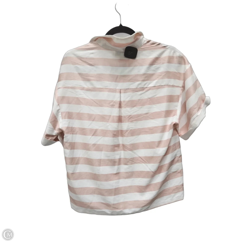 Top Short Sleeve By Aura In Striped Pattern, Size: Xs