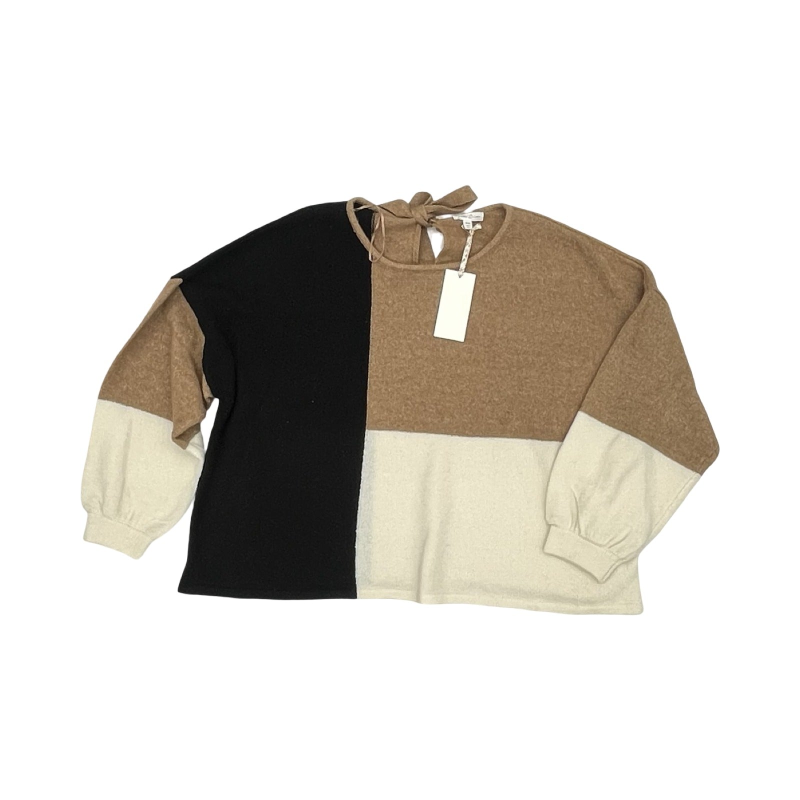 Sweater By By The River In Black & Tan, Size:S