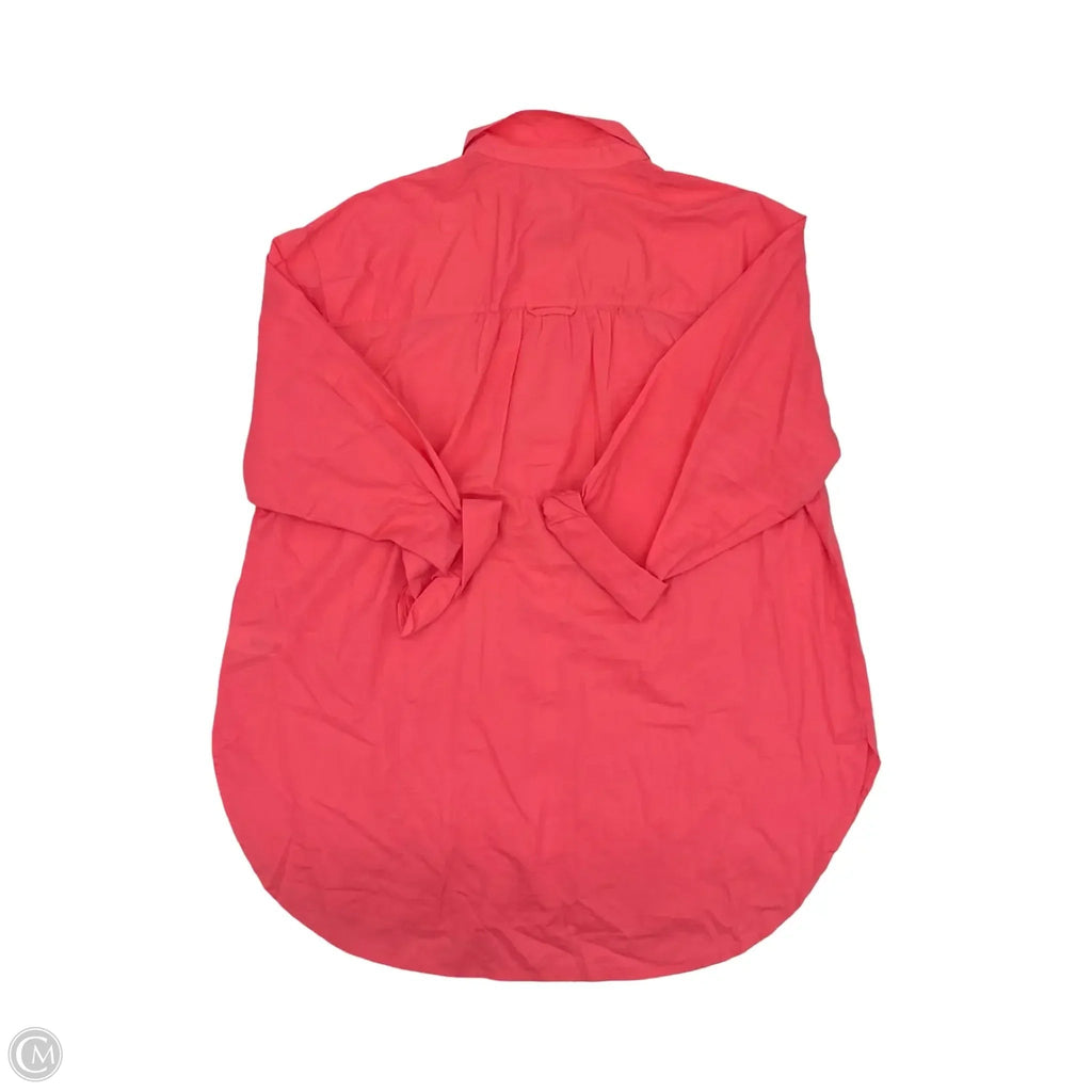 Blouse Long Sleeve By Universal Thread In Pink, Size: Xxl