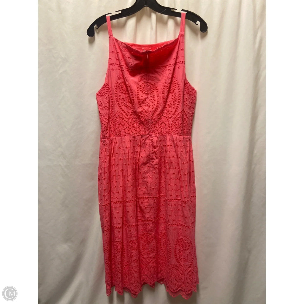 Dress Casual Midi By Charter Club In Pink, Size: L