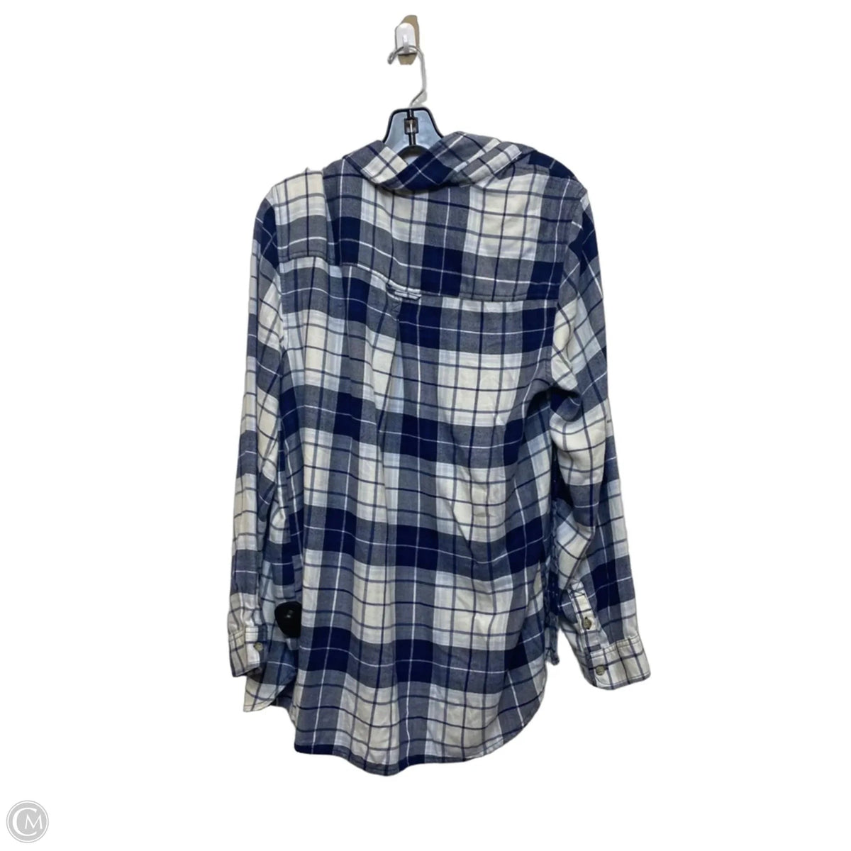Top Long Sleeve By American Eagle In Blue & White, Size: Xl
