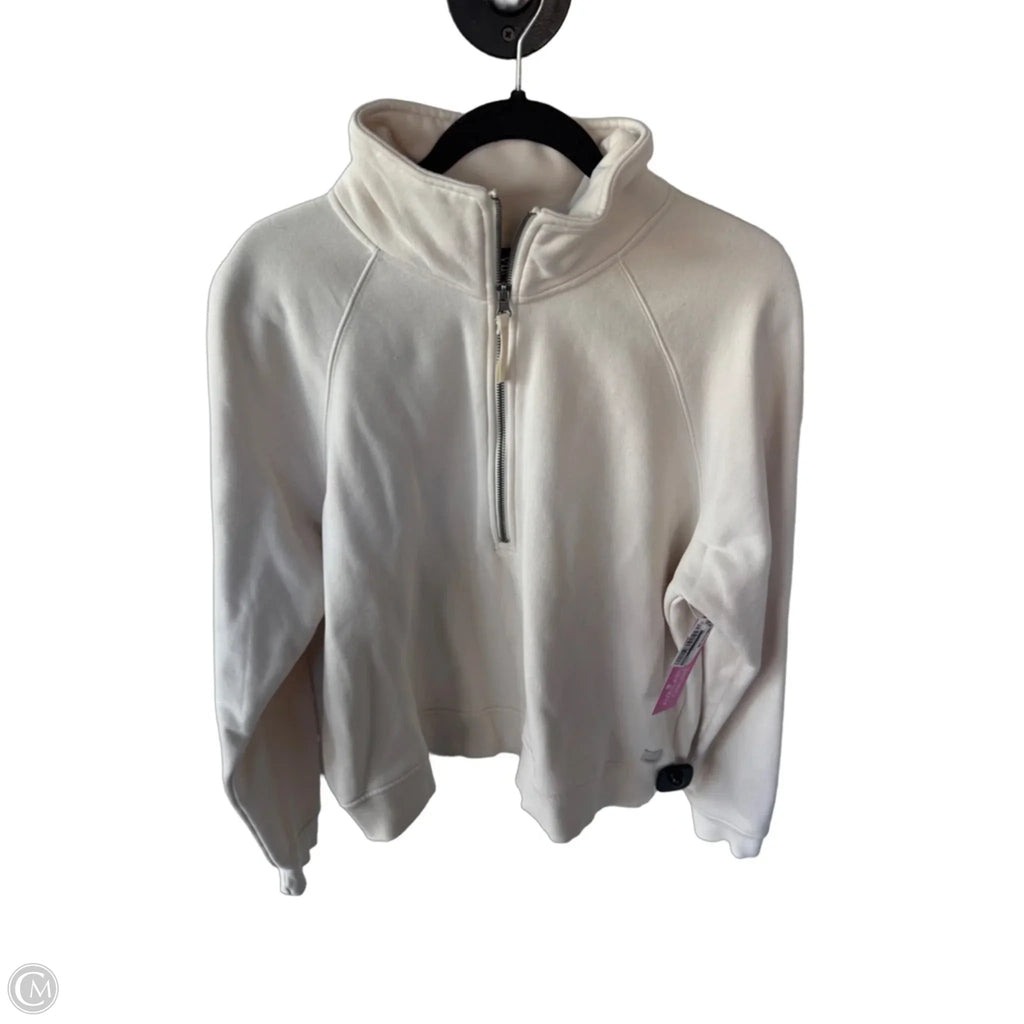 Athletic Sweatshirt Collar By Vuori In Cream, Size: L