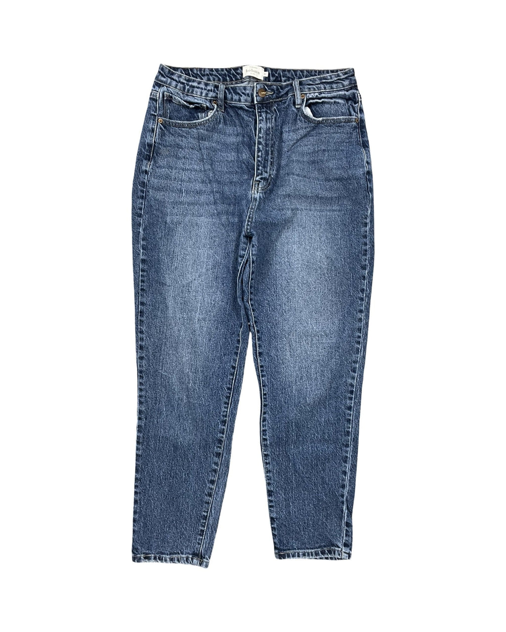 Jeans Straight By Bohme In Blue Denim, Size:12